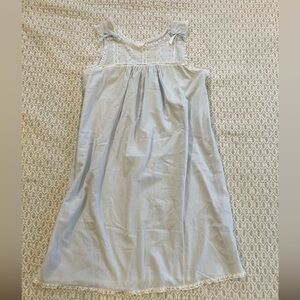 Vintage Light Blue Sleeveless Nightgown with Lace Trim